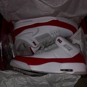 Jordan 3s Tinkers Red/White Size 11